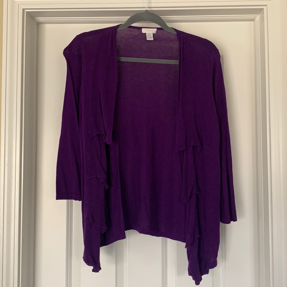 Chico’s Purple Lightweight Cardigan